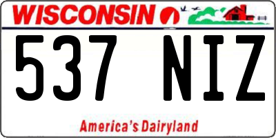 WI license plate 537NIZ