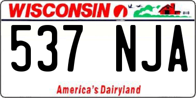 WI license plate 537NJA