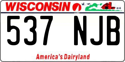 WI license plate 537NJB