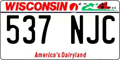 WI license plate 537NJC