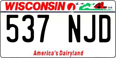 WI license plate 537NJD