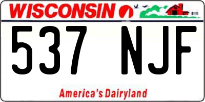 WI license plate 537NJF