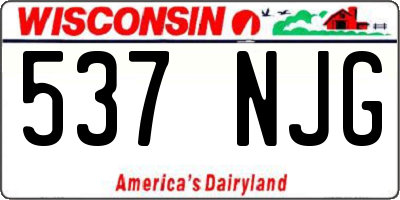 WI license plate 537NJG