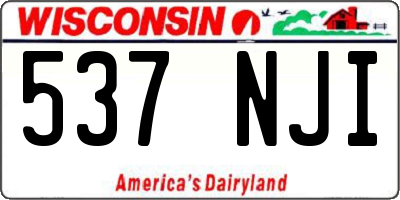 WI license plate 537NJI