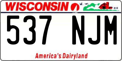 WI license plate 537NJM