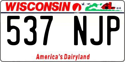 WI license plate 537NJP