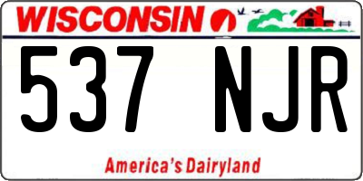 WI license plate 537NJR