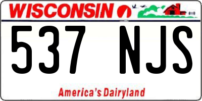 WI license plate 537NJS