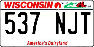 WI license plate 537NJT