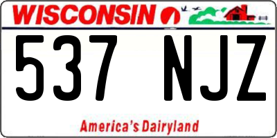 WI license plate 537NJZ