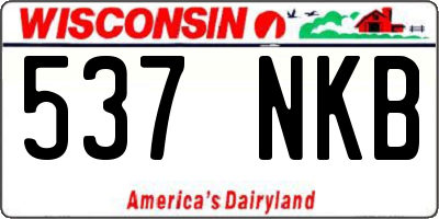 WI license plate 537NKB