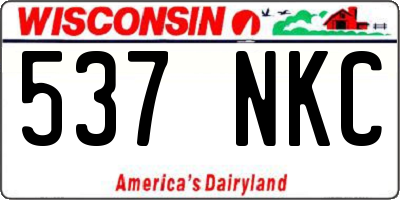 WI license plate 537NKC