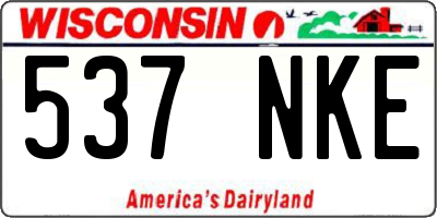 WI license plate 537NKE