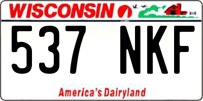 WI license plate 537NKF