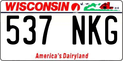 WI license plate 537NKG