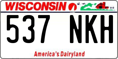 WI license plate 537NKH