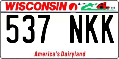 WI license plate 537NKK