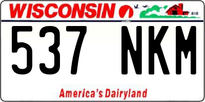 WI license plate 537NKM