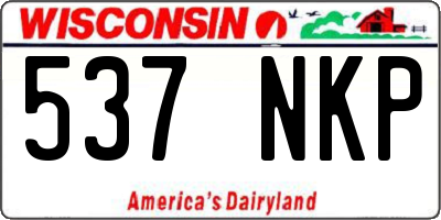 WI license plate 537NKP