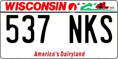 WI license plate 537NKS