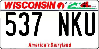WI license plate 537NKU