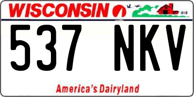 WI license plate 537NKV