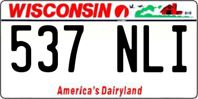 WI license plate 537NLI