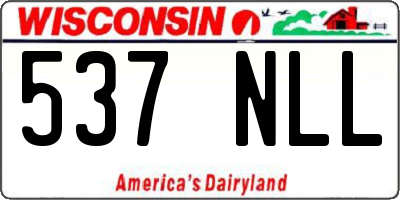 WI license plate 537NLL