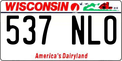 WI license plate 537NLO