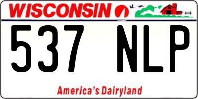 WI license plate 537NLP