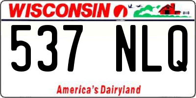WI license plate 537NLQ