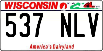 WI license plate 537NLV