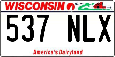 WI license plate 537NLX