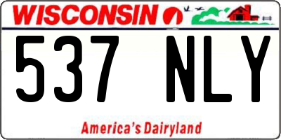 WI license plate 537NLY