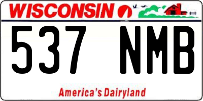 WI license plate 537NMB