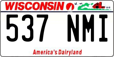 WI license plate 537NMI