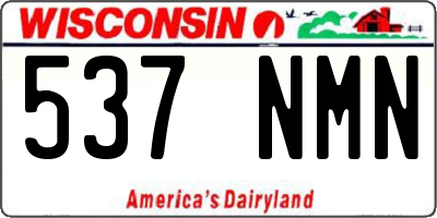 WI license plate 537NMN