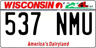 WI license plate 537NMU