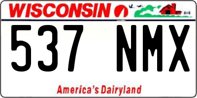 WI license plate 537NMX