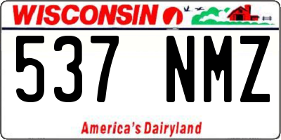 WI license plate 537NMZ