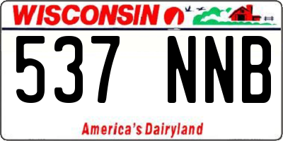 WI license plate 537NNB