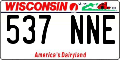 WI license plate 537NNE