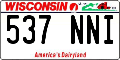 WI license plate 537NNI
