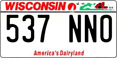 WI license plate 537NNO
