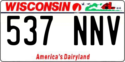 WI license plate 537NNV