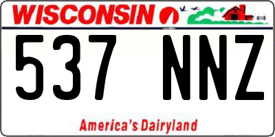 WI license plate 537NNZ