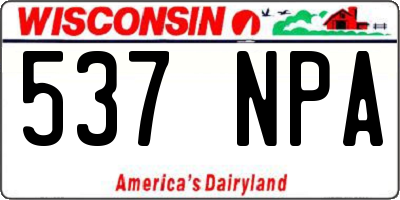 WI license plate 537NPA
