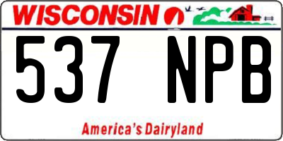WI license plate 537NPB