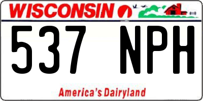 WI license plate 537NPH