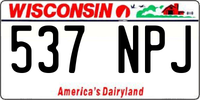 WI license plate 537NPJ